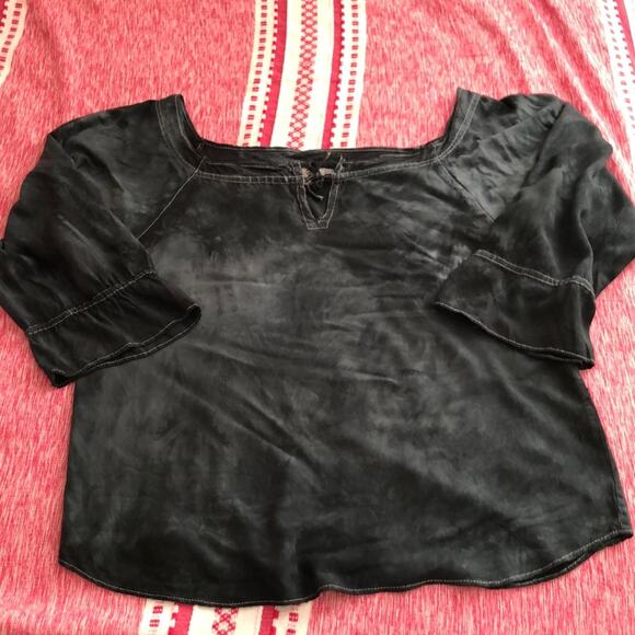 Dress Like a Pirate Shirt Costume 2XL 3XL Grey Green Distressed 3/4 Sleeve - Picture 1 of 5